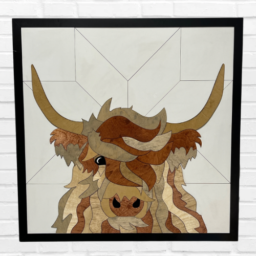 Highland Cow | Barn Quilt Boho Style |