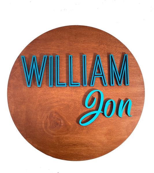 Name Nursery Bedroom Wall Decor Sizes from 10" to 24"