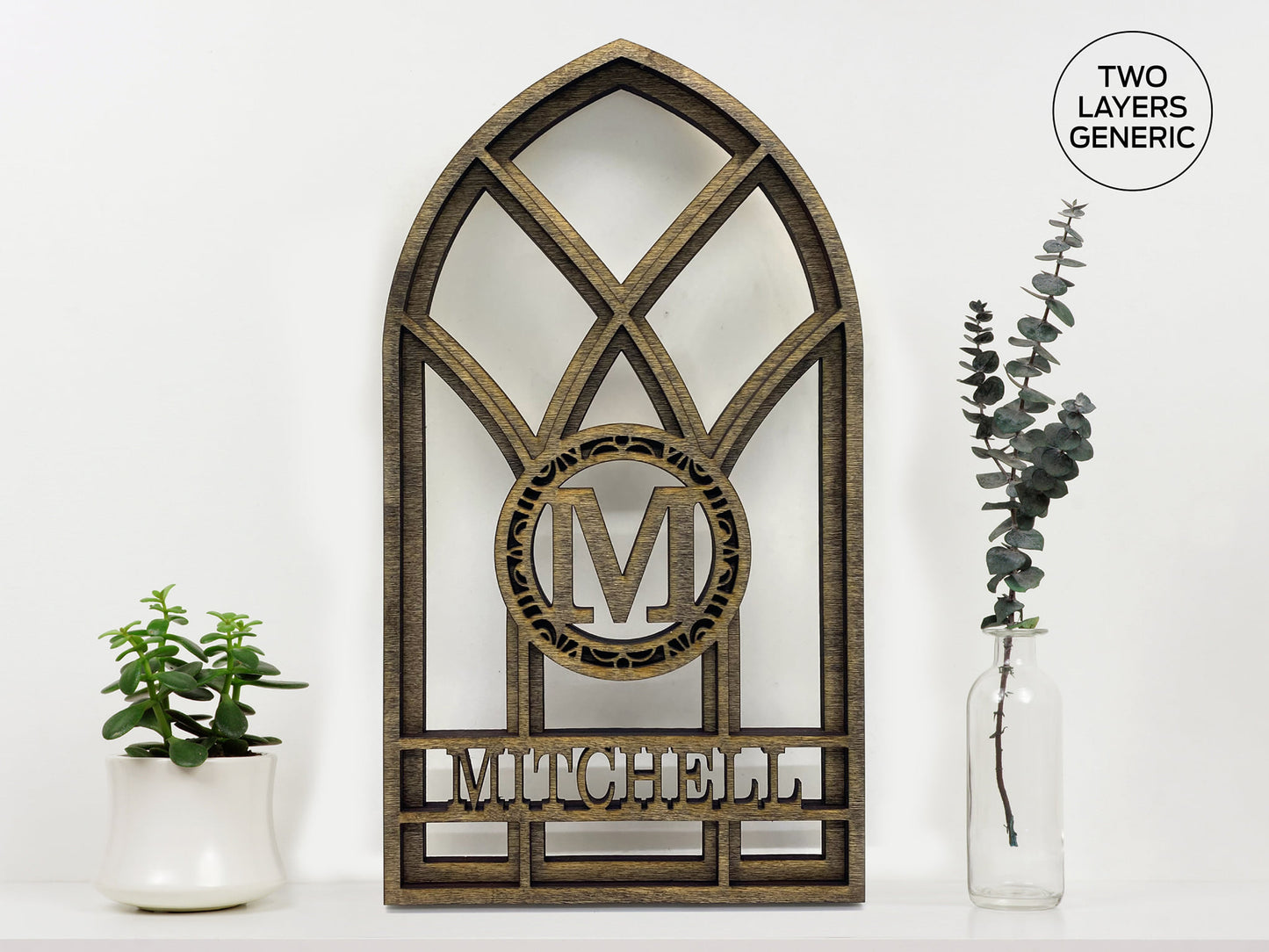 Personalized Arch Window Shelf Wall Decoration