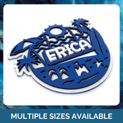 Beach Life Personalized Child Bedroom Round Sign