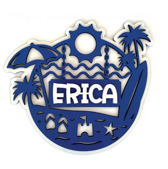 Beach Life Personalized Child Bedroom Round Sign