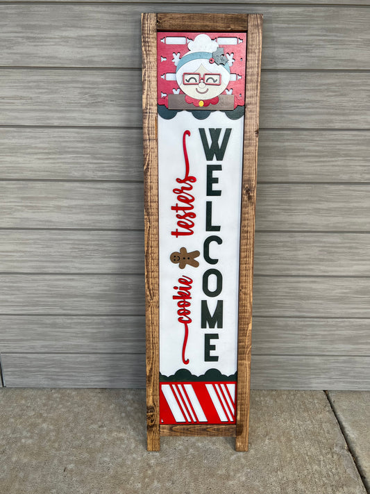 Cookie Tasters Welcome | Interchangeable Porch Leaner + Insert | Outdoor Sign |