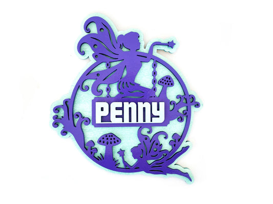Fairies Personalized Child Bedroom Round Sign