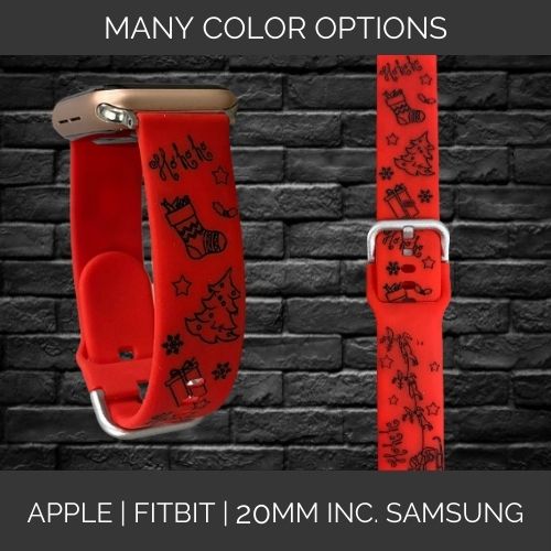 Ho Ho Ho Christmas | Apple Samsung Fitbit Compatible Watchband | Multiple Colors Available