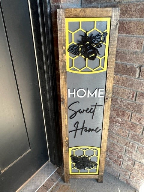 Home Sweet Home | Interchangeable Porch Leaner + Insert | Outdoor Sign |