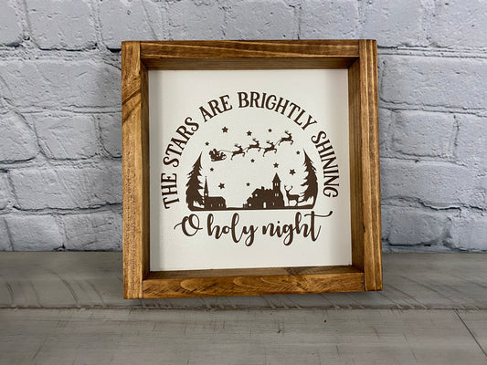 O Holy Night Sign - Farmhouse Decor - Christmas Decor Sign