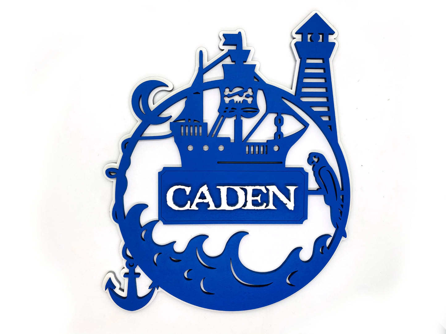 Pirate Personalized Child Bedroom Round Sign