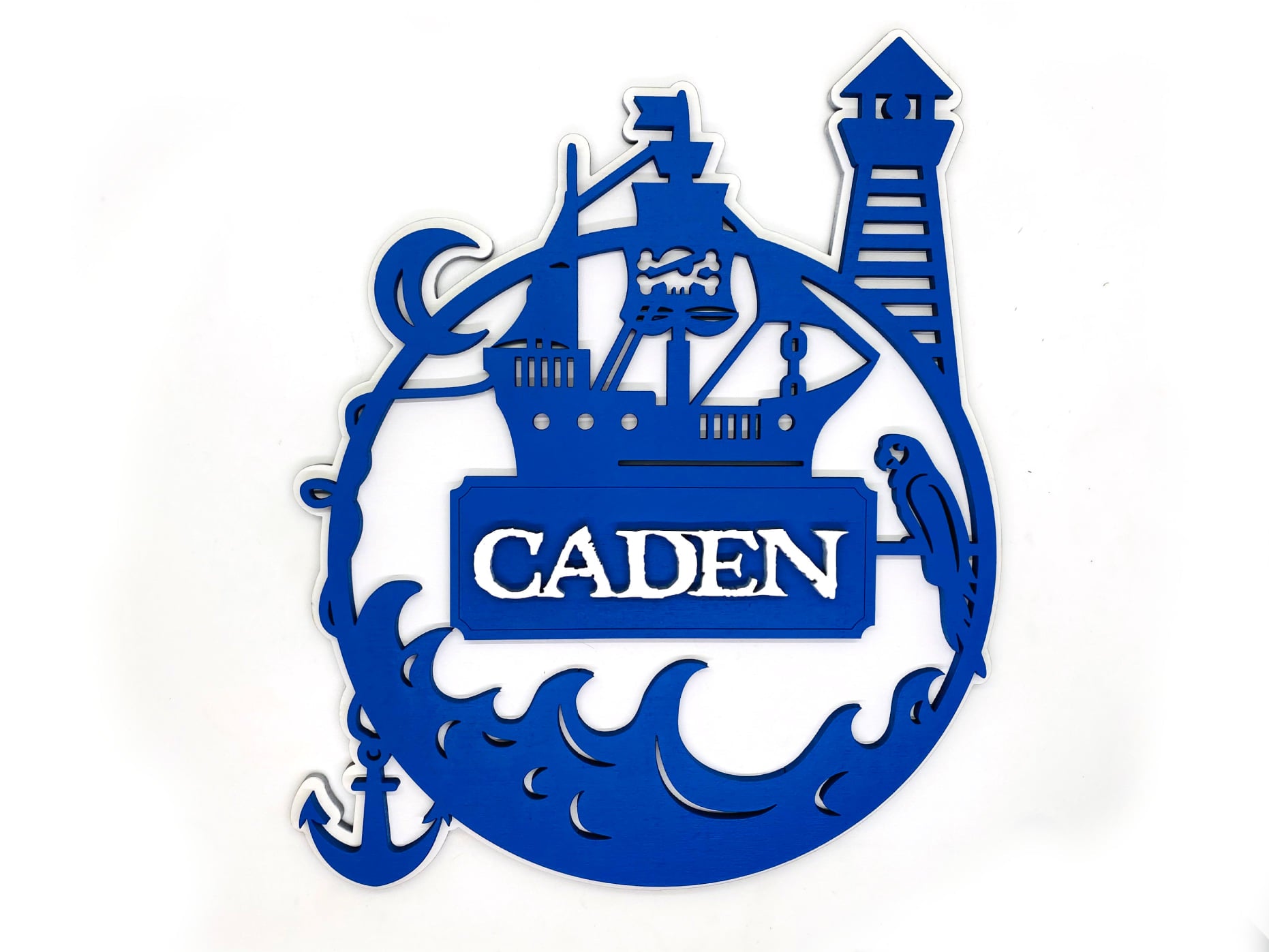 Pirate Personalized Child Bedroom Round Sign