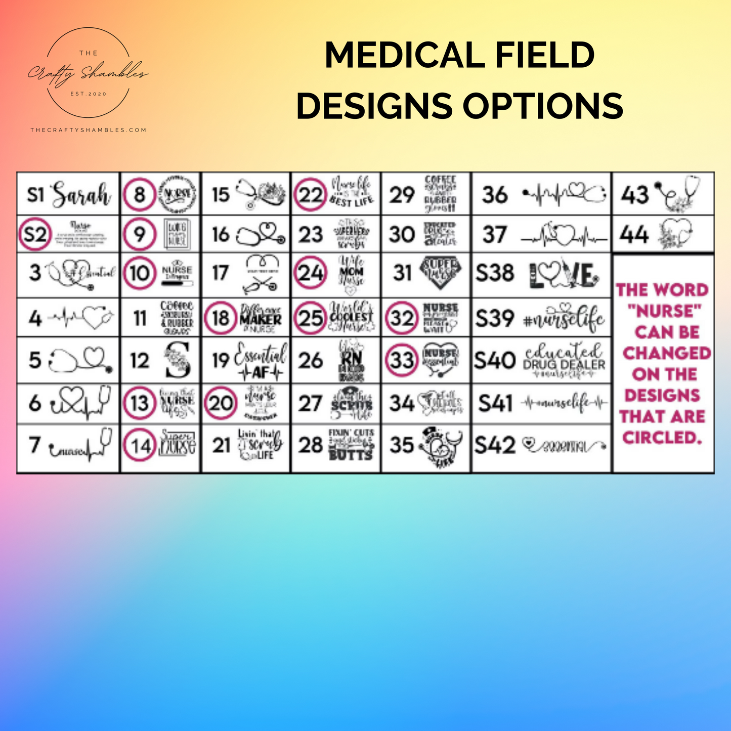 Medical Field Multiple Design Option Band | Apple Samsung Fitbit Compatible Watchband | Multiple Colors Available