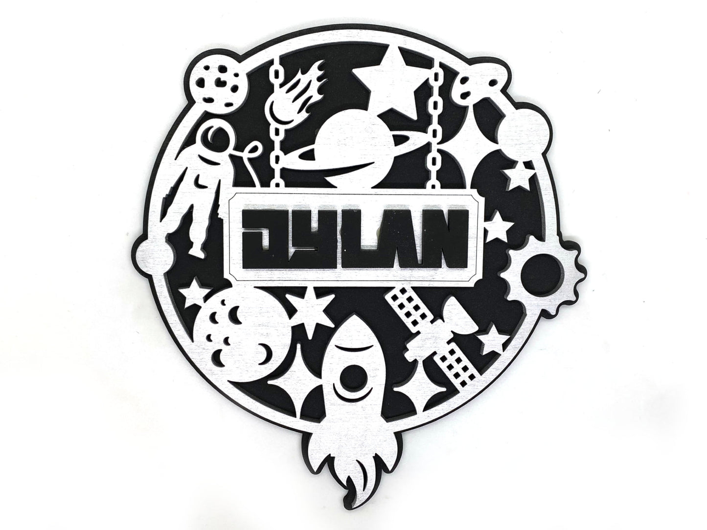 Space Astronaut Personalized Child Bedroom Round Sign