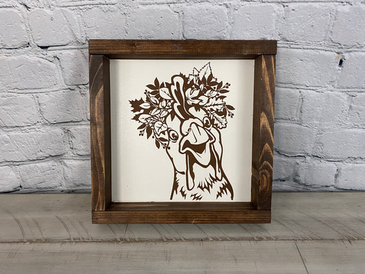 Smiling Chicken - Farmhouse Decor - Funny Decor Sign