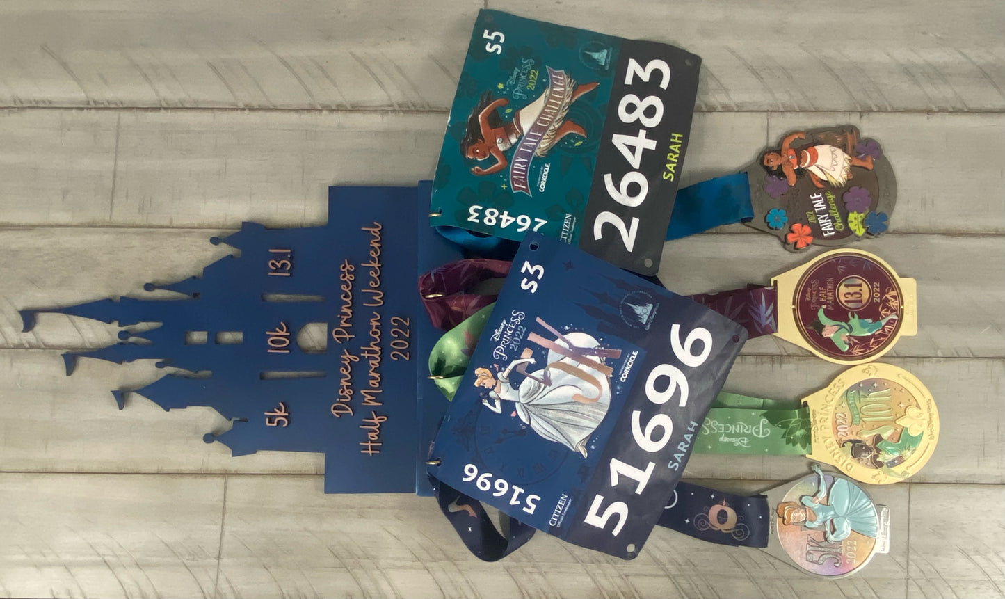 Princess Castle Medal + Bib Display