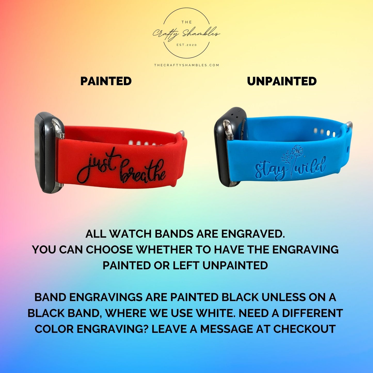 I Run On Coffee and Chaos | Apple Samsung Fitbit Compatible Watchband | Multiple Colors Available