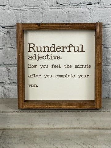 Runderful - Farmhouse Decor - Running Funny Whimsical Decor Sign