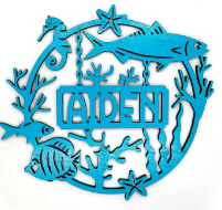 Underwater Ocean Personalized Home Decor Round Sign