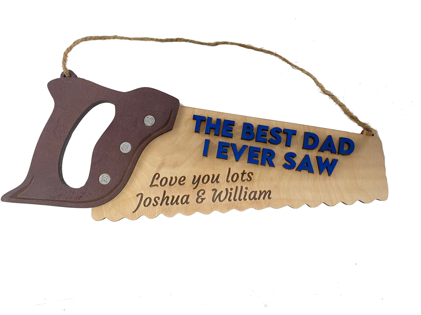 Wooden Saw Gift for Dad, Grandad, Husband | Men's Gifts | Wall Hanging Sign | Gift for Him