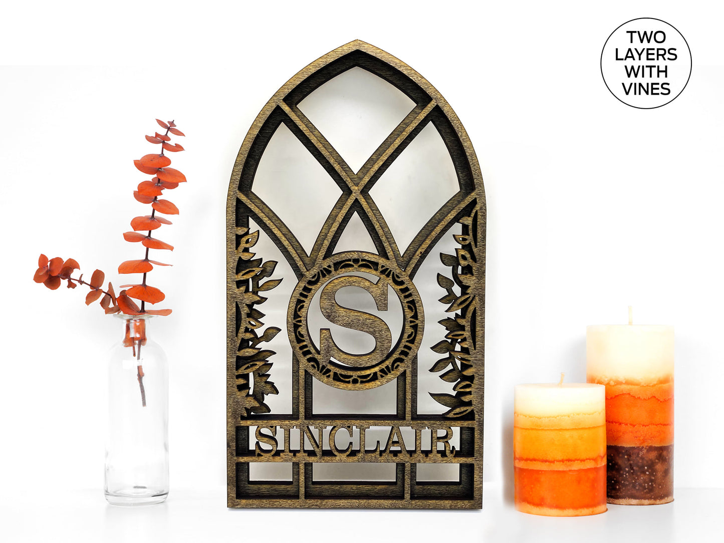 Personalized Arch Window Shelf Wall Decoration