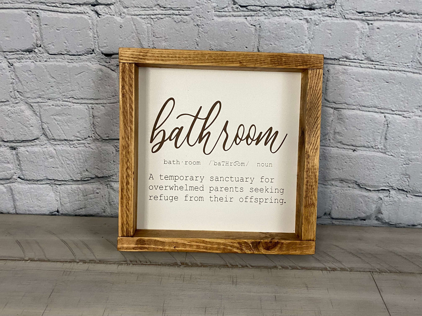 Bathroom Definition Sign - Farmhouse Decor - Funny Decor Sign