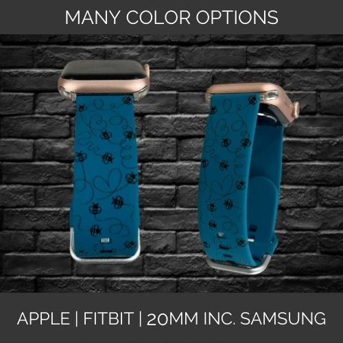 Bee Trails | Bee Lover | Apple Samsung Fitbit Compatible Watchband | Multiple Colors Available
