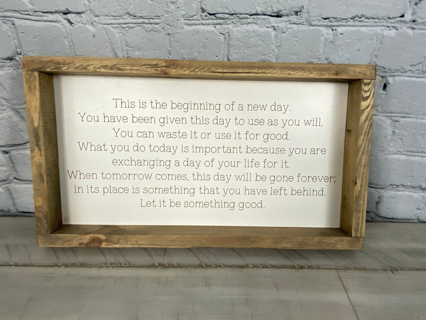 This is the Beginning of a New Day - Farmhouse Decor - Inspirational Decor Sign