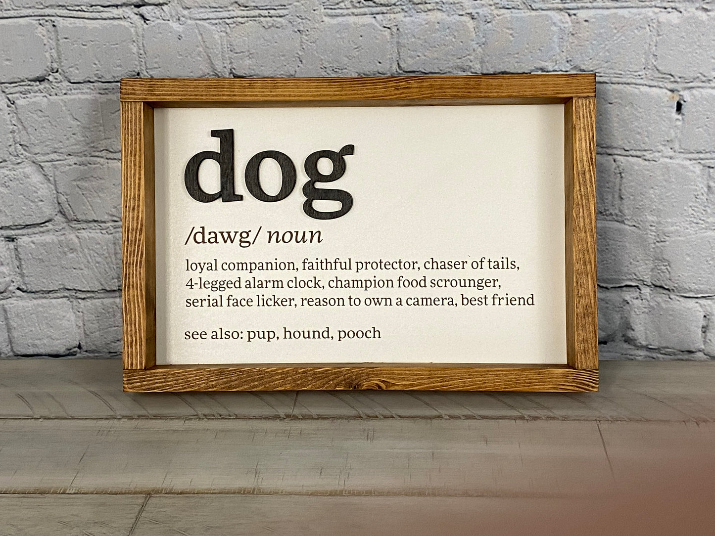 Dog Definition Sign - Farmhouse Decor - Dog Decor Sign