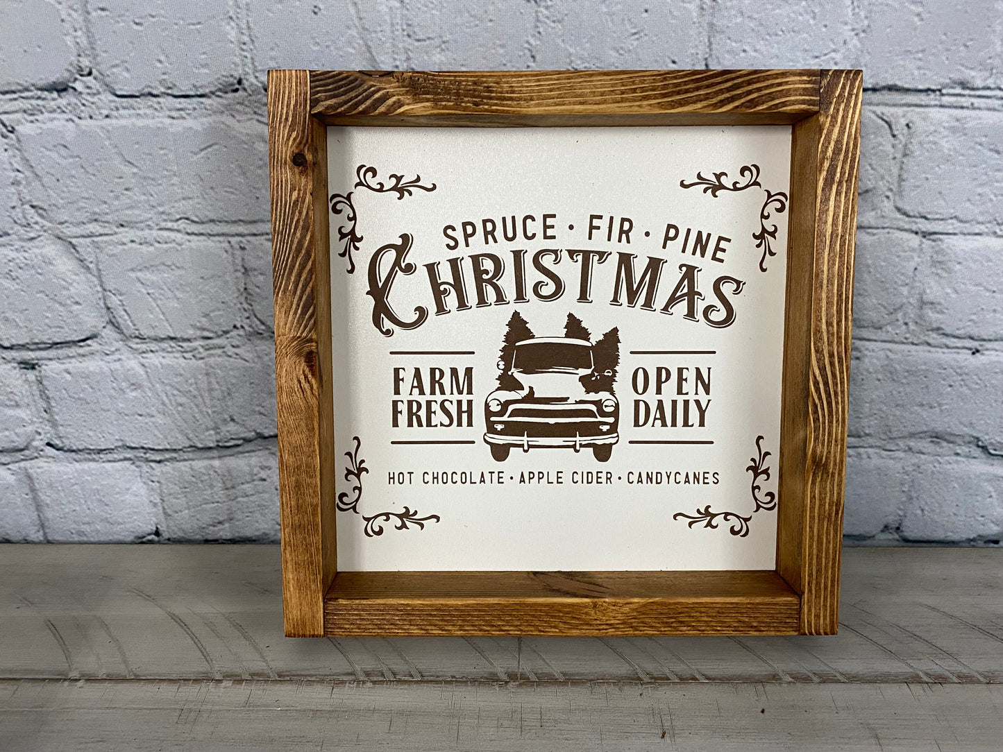 Christmas Farm Sign - Farmhouse Decor - Christmas Decor Sign