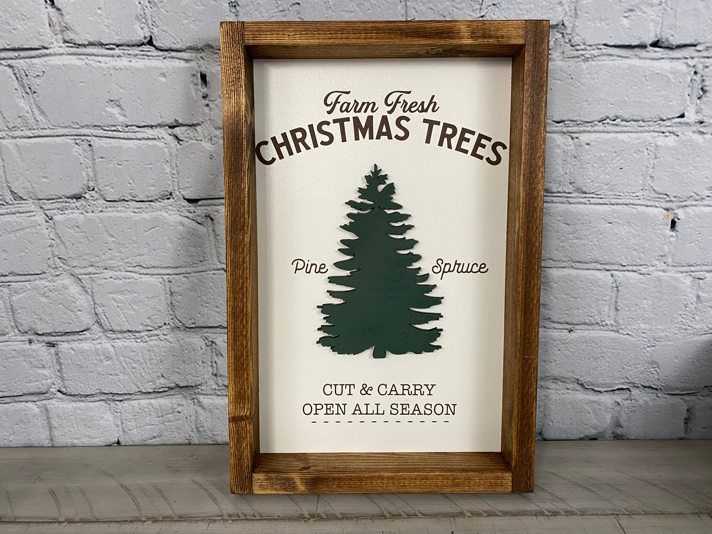 Farm Fresh Christmas Trees Sign - Farmhouse Decor - Christmas Decor Sign