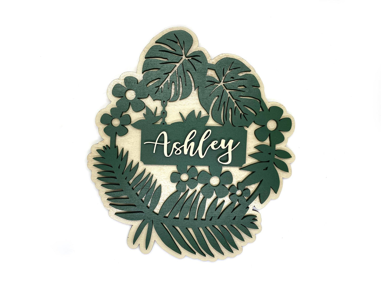 Flowers - Ashley Style Personalized Child Bedroom Round Sign