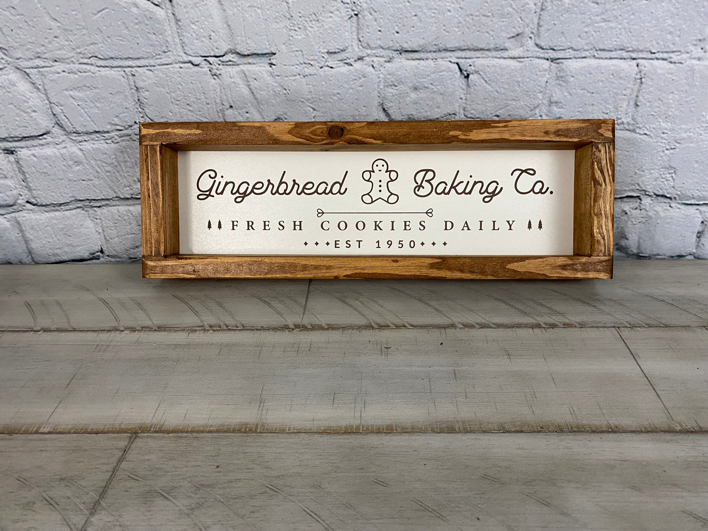 Gingerbread Baking Company Sign - 2 Options Available - Farmhouse Decor - Christmas Decor Sign