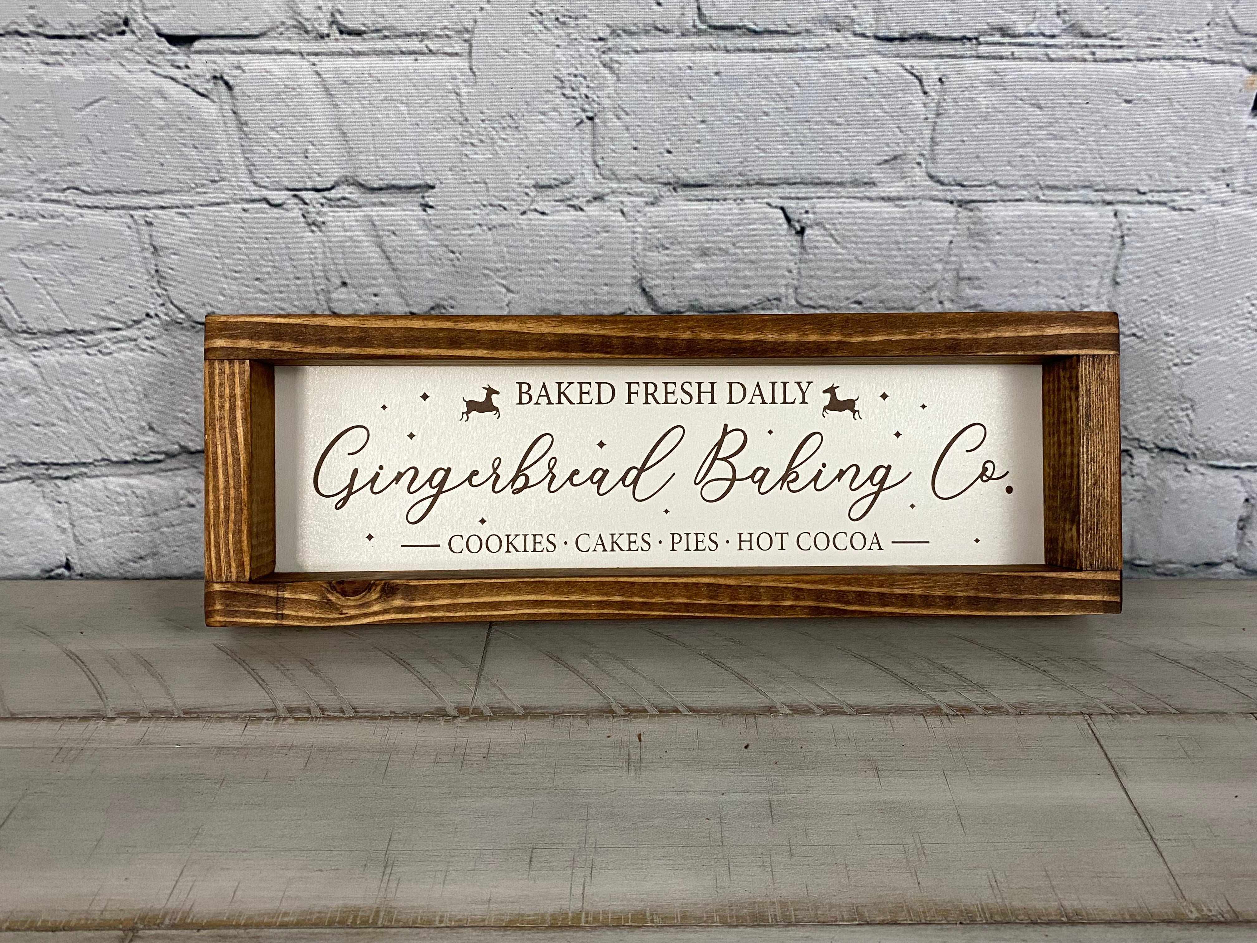 Gingerbread Baking Company Sign - 2 Options Available - Farmhouse Deco ...