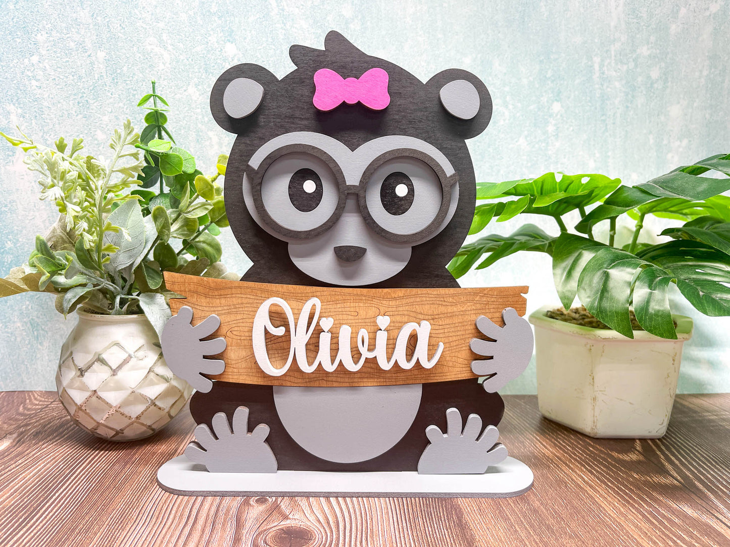 Zoo Animal Shelf Sitter - 15 to Choose From | Personalized | Stand | Shelf Sitter