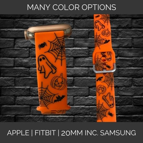 Halloween | Apple Samsung Fitbit Compatible Watchband | Multiple Colors Available