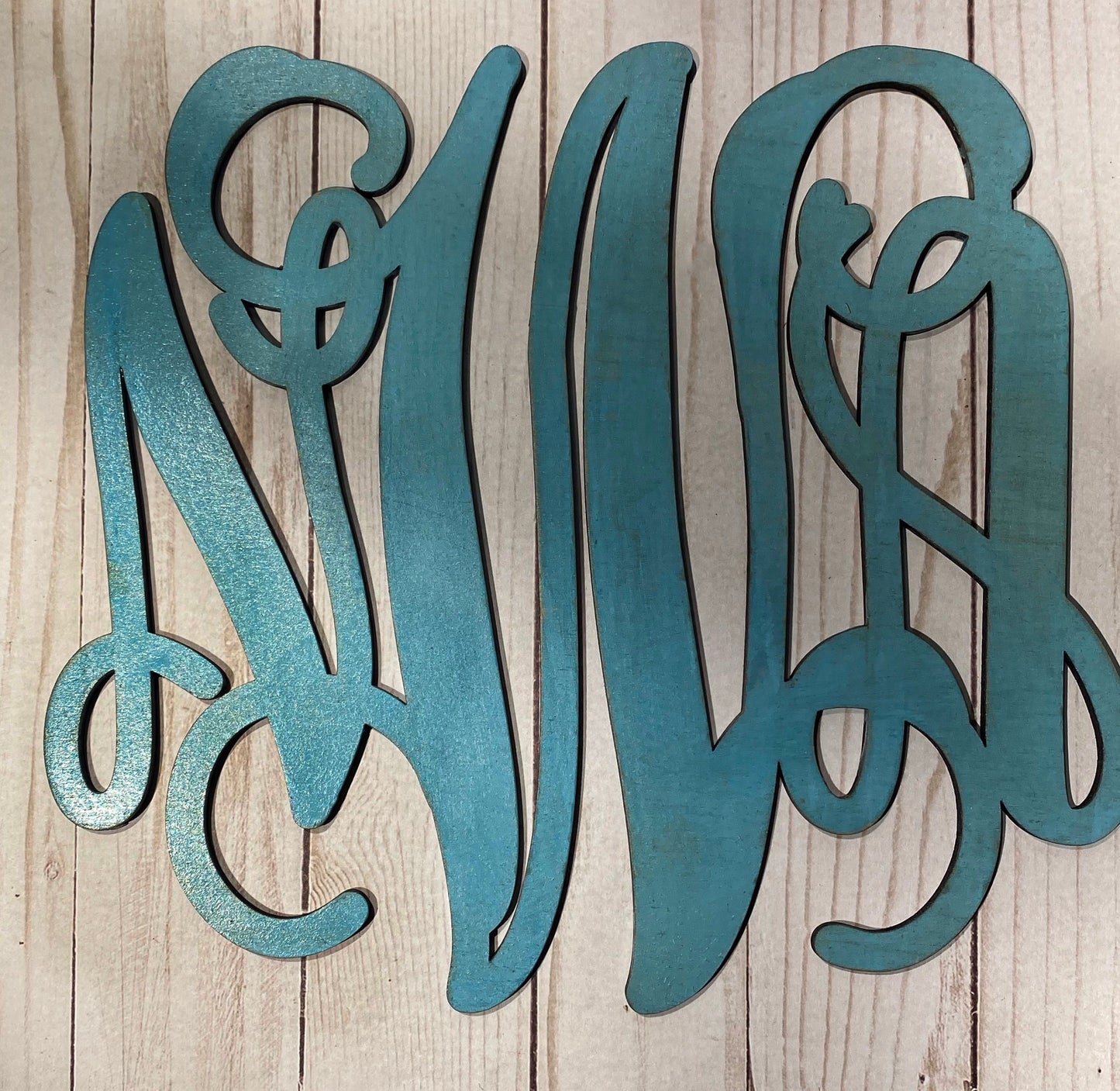 Three Letter Monogram - Sign Wood Name Sign Custom Personalized