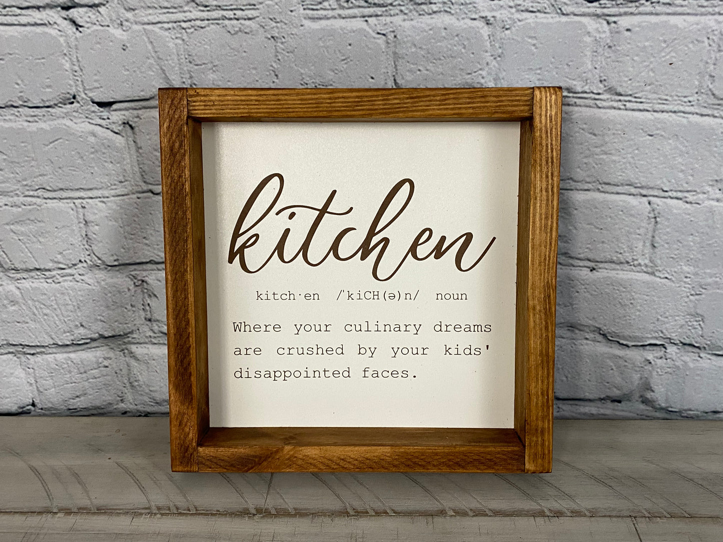 Kitchen Definition Sign - Farmhouse Decor - Funny Decor Sign