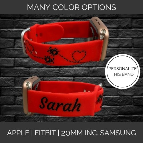 Love Bug Watch Band | Bug Lover | Apple Samsung Fitbit Compatible Watchband | Multiple Colors Available