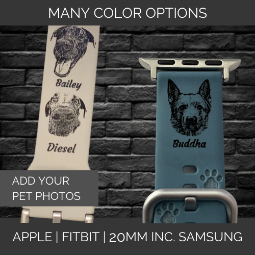 Your Pet On Your Watchband - Watchband for Apple, Select Samsung, Fitbit, 20mm Watches