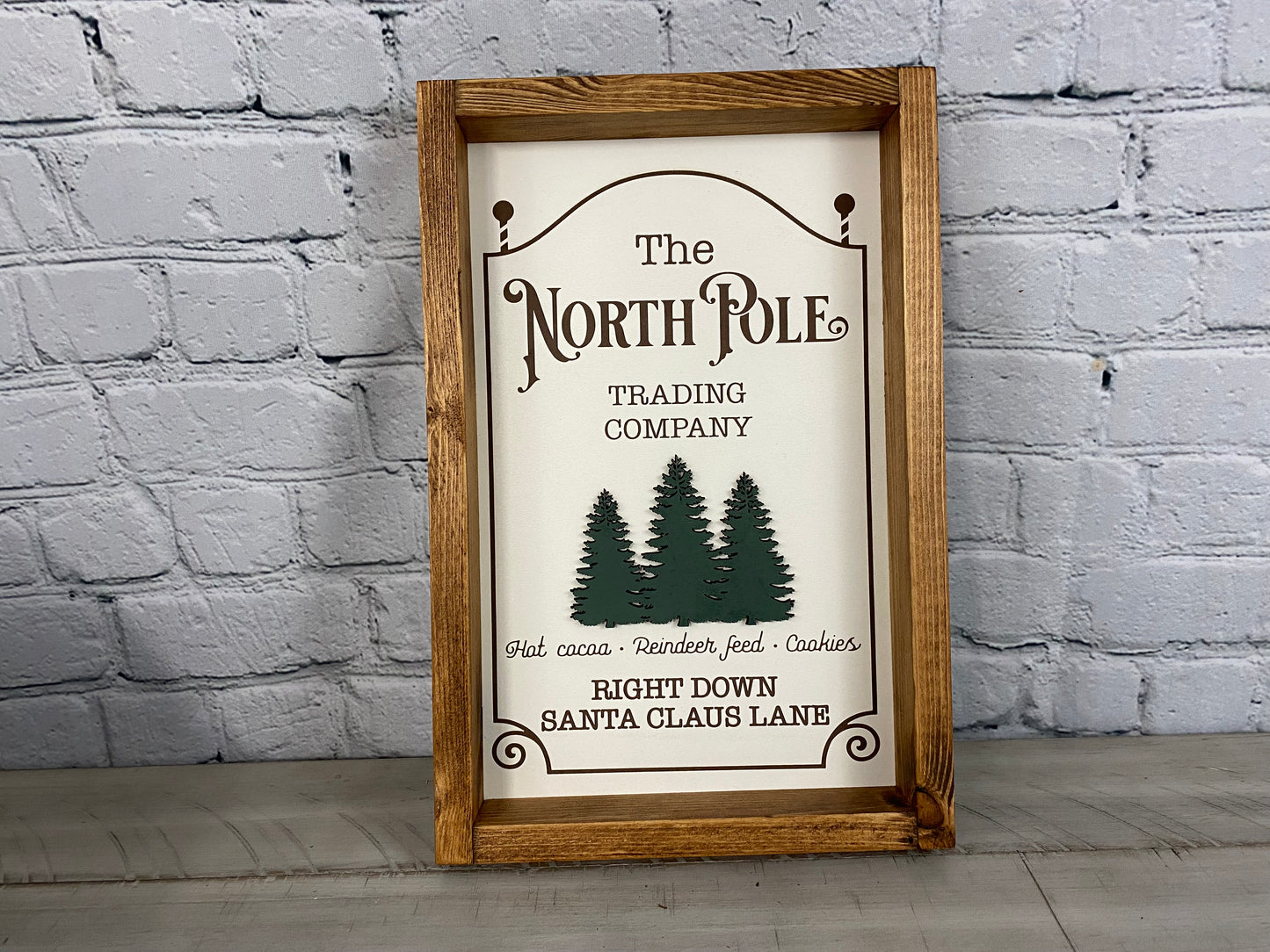 North Pole Trading Company Sign - Farmhouse Decor - Christmas Decor Sign