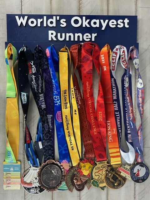 World's Okayest Runner Medal Rack Display