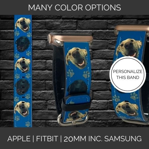 Pet Photo Watchband - Watchband for Apple, Select Samsung, Fitbit, 20mm Watches
