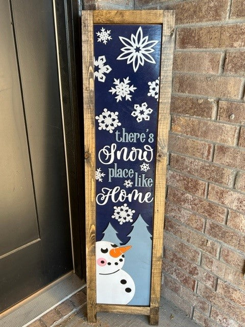 Snow Place Like Home | Interchangeable Porch Leaner + Insert | Outdoor Sign |