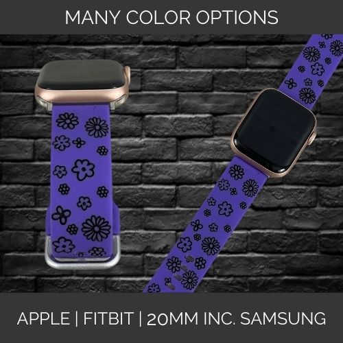 Spring Flowers | Apple Samsung Fitbit Compatible Watchband | Multiple Colors Available