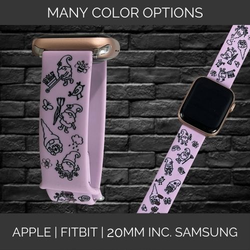 Spring Gnomes | Apple Samsung Fitbit Compatible Watchband | Multiple Colors Available