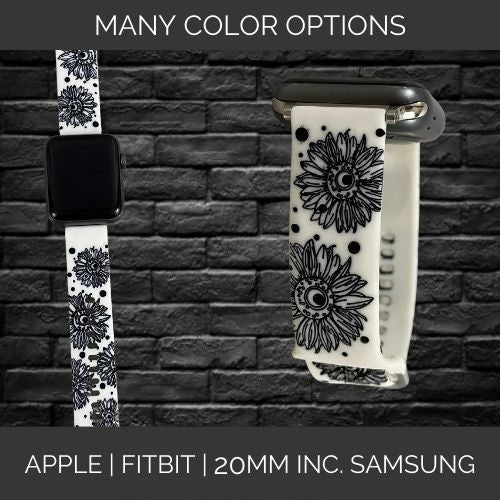 Sunflowers | Floral Band | Apple Samsung Fitbit Compatible Watchband | Multiple Colors Available