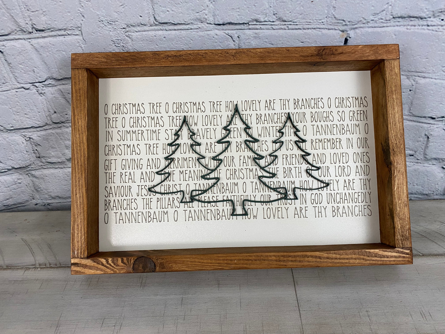 O Christmas Tree Song Lyrics and Tree Sign - Farmhouse Decor - Christmas Decor Sign