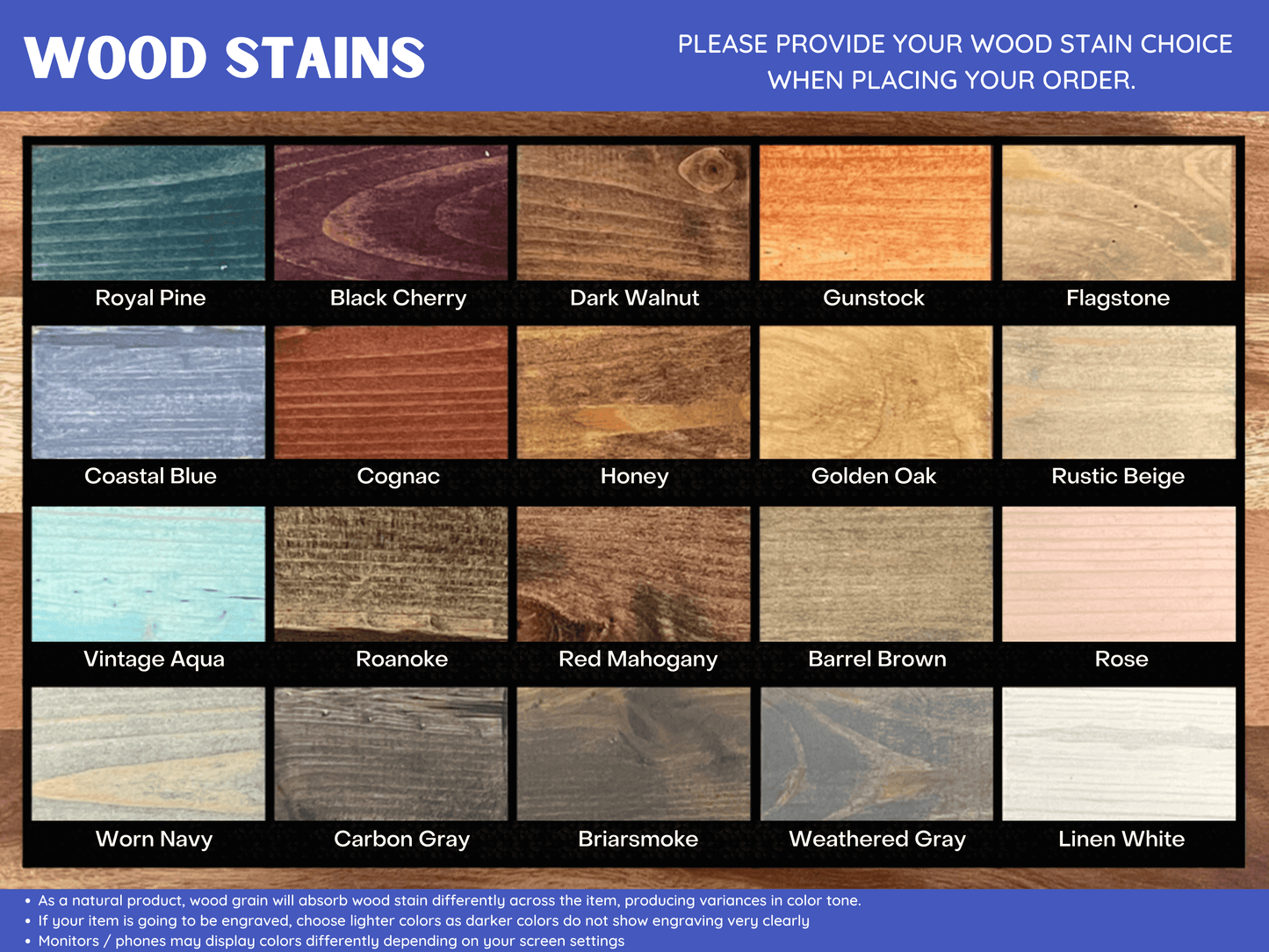 Wood Stain Options